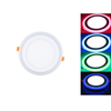 6+3W Double Color Recessed Slim Round Led Panel Light