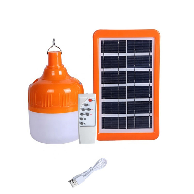 Solar Emergency Rechargeable Bulb Light with Hanging Hook