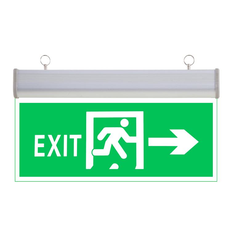 Exit Sign Waterproof Double Sided Rechargeable LED Emergency Light