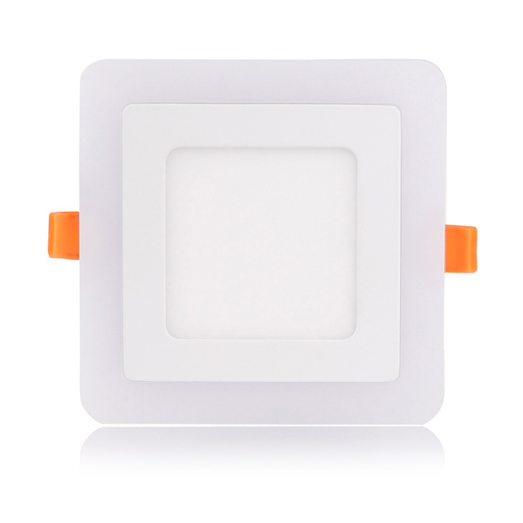 12+4w Square Two Color LED Panel Recessed Ceiling Light