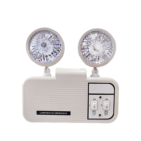 Automatic Twin Head Exit Light Fixture Backup Rechargeable LED Emergency Light