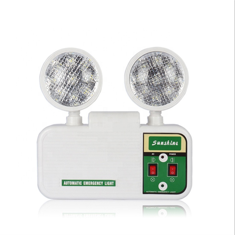 AC100-240V Rechargeable Twin Spot Emergency Light For Hotels